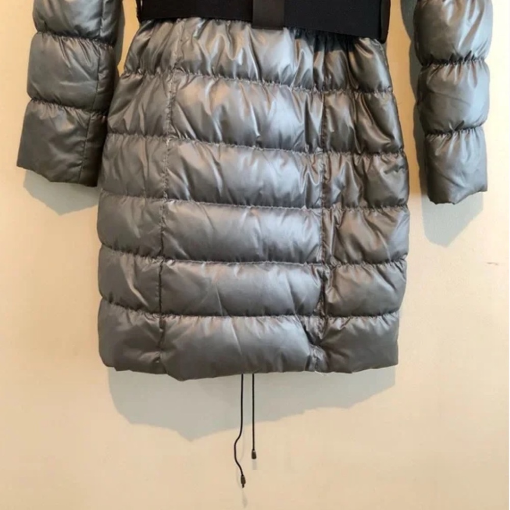 Vero Moda Iman 3/4 Puffer Thick Comfy Belted Hooded Winter Jacket Coat Grey - Picture 9 of 15